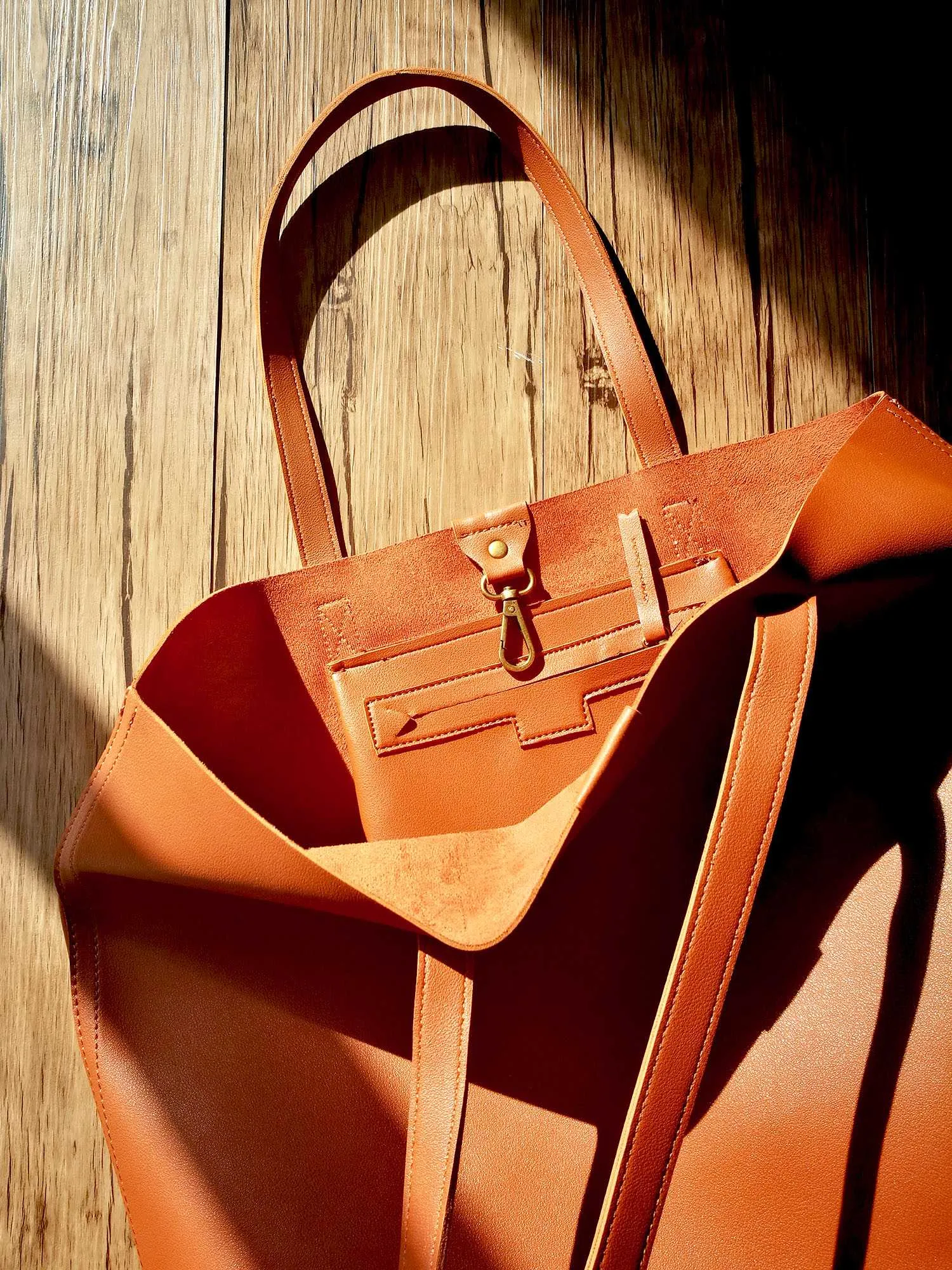 Oversized Tote Bag - Burnt Orange