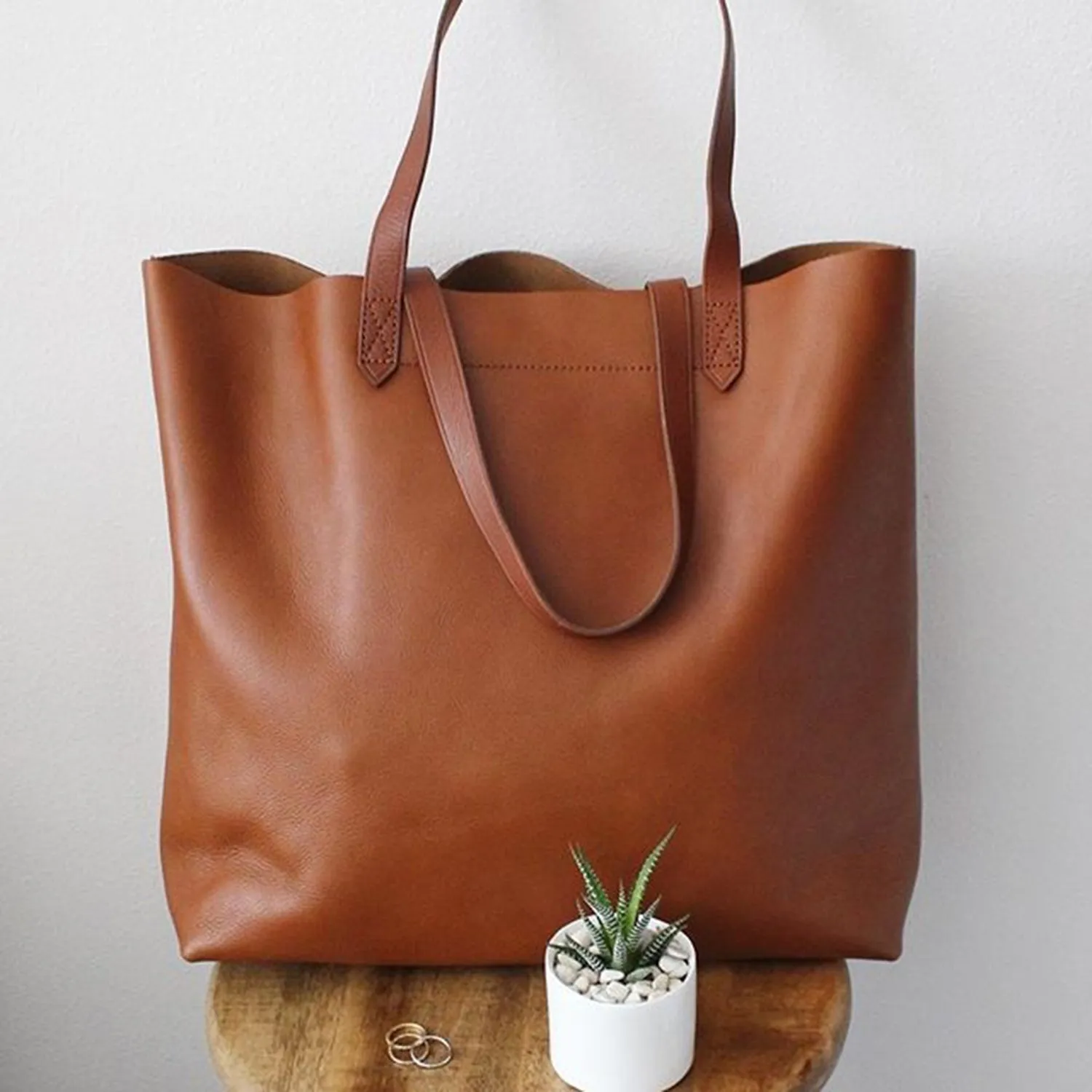 Oversized Tote Bag - Burnt Orange