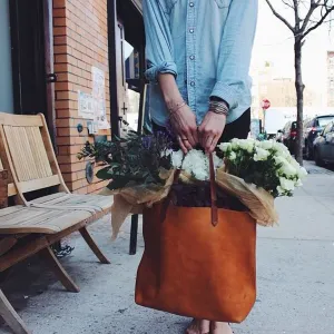 Oversized Tote Bag - Burnt Orange