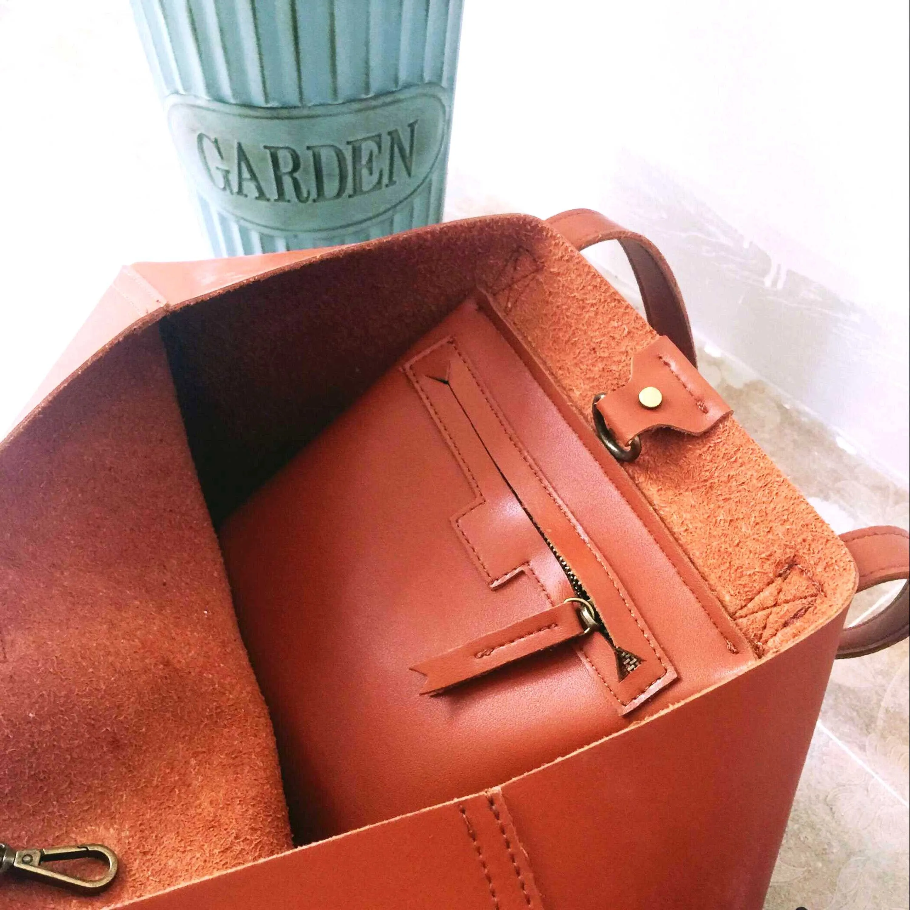 Oversized Tote Bag - Burnt Orange