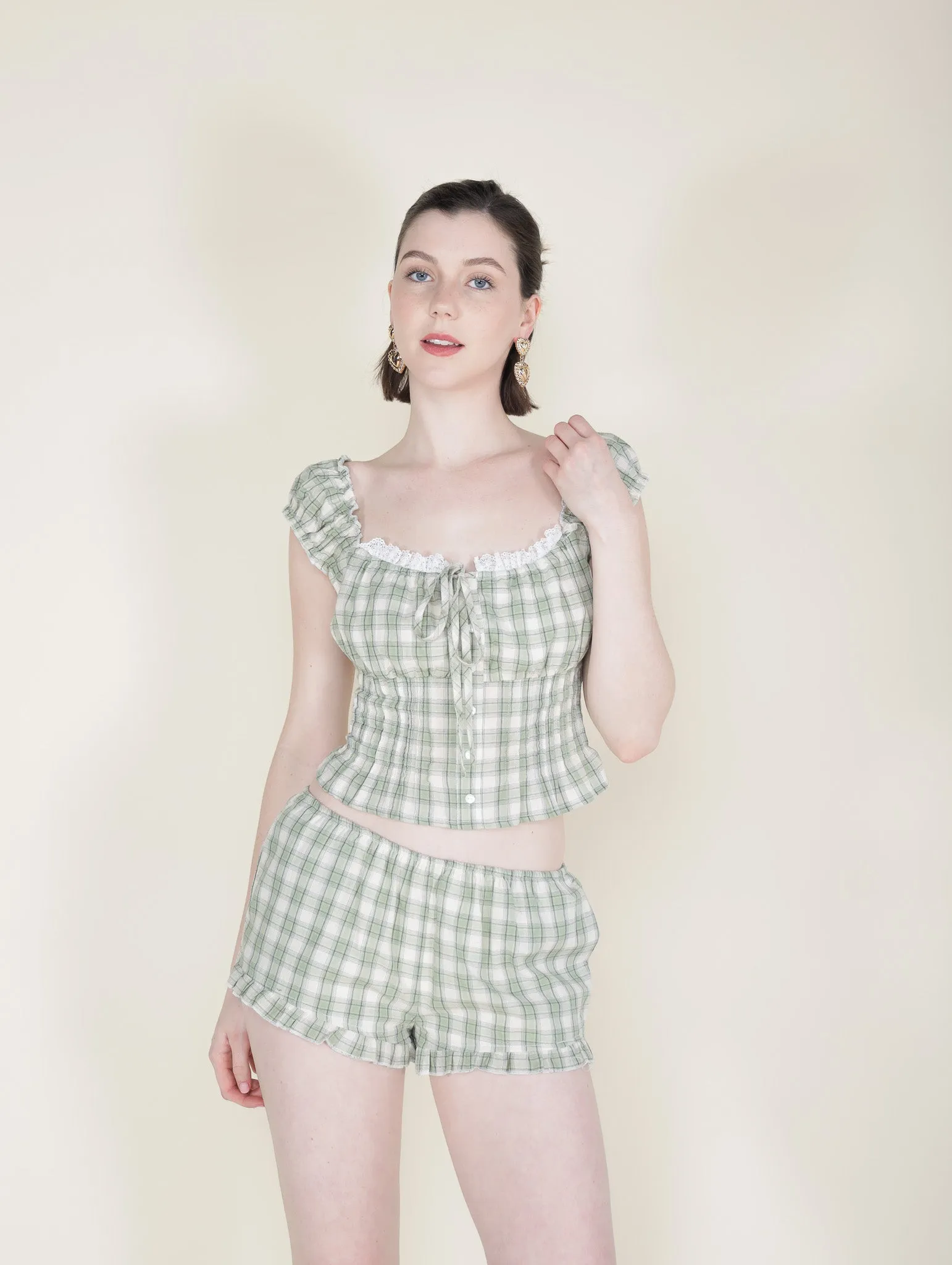 Pamela Checkered Shorts