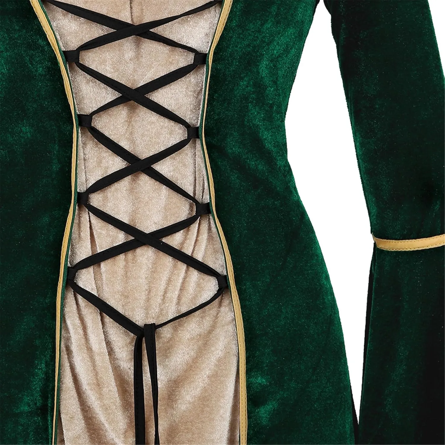 Parlsdy Renaissance Costume Women Velvet Irish Dress Medieval Witch Costumes Victorian Faire Costumes