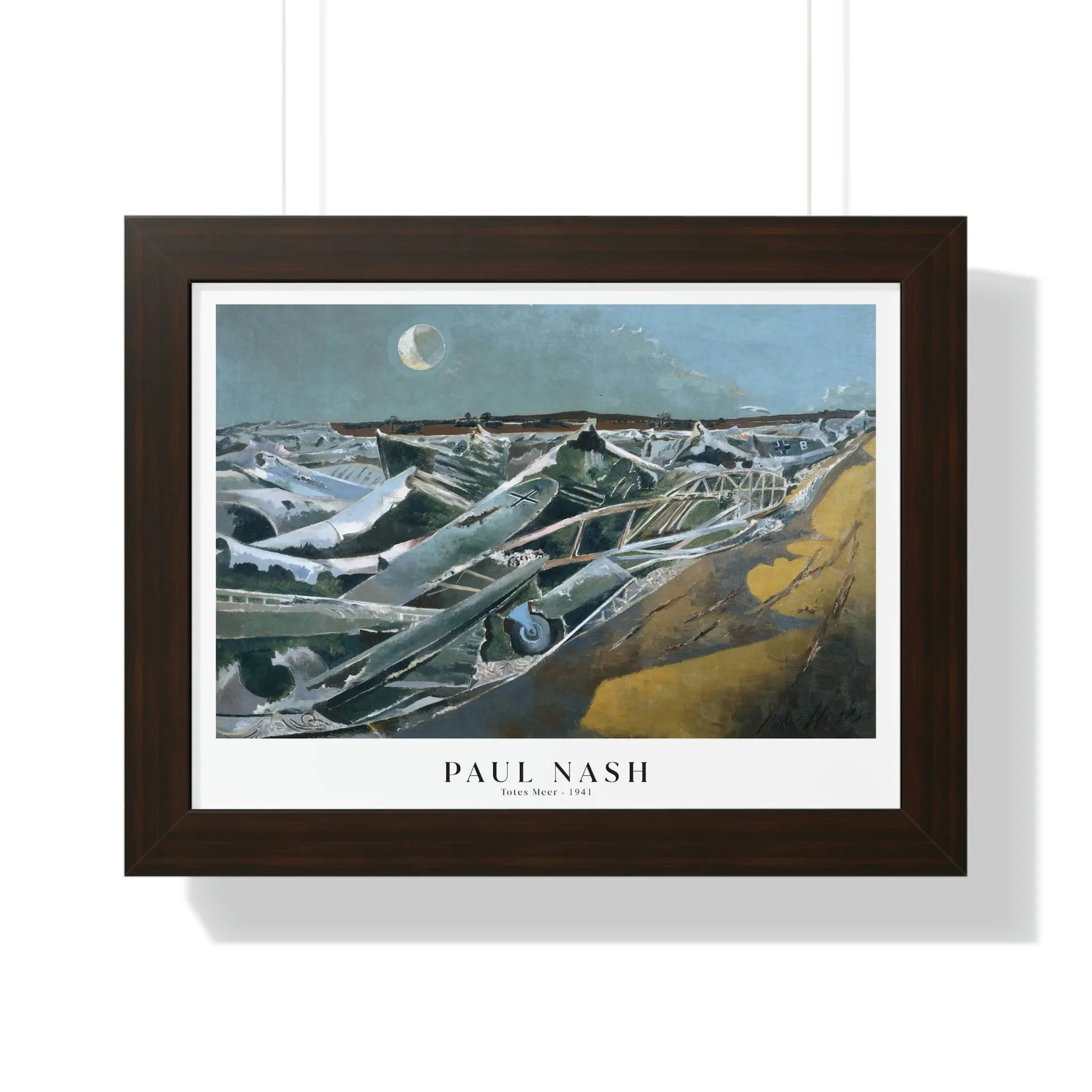 Paul Nash - Totes Meer - Framed Print