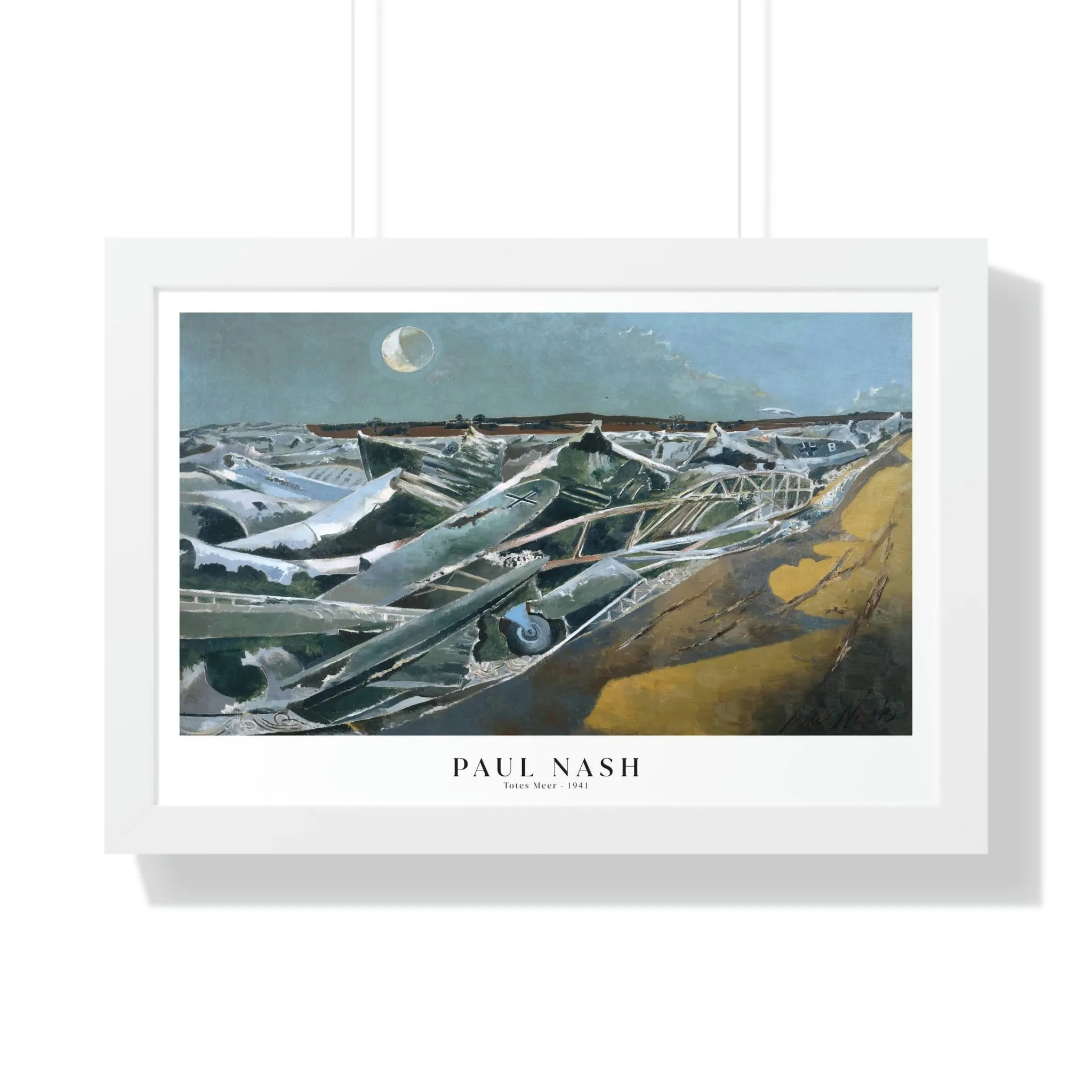 Paul Nash - Totes Meer - Framed Print