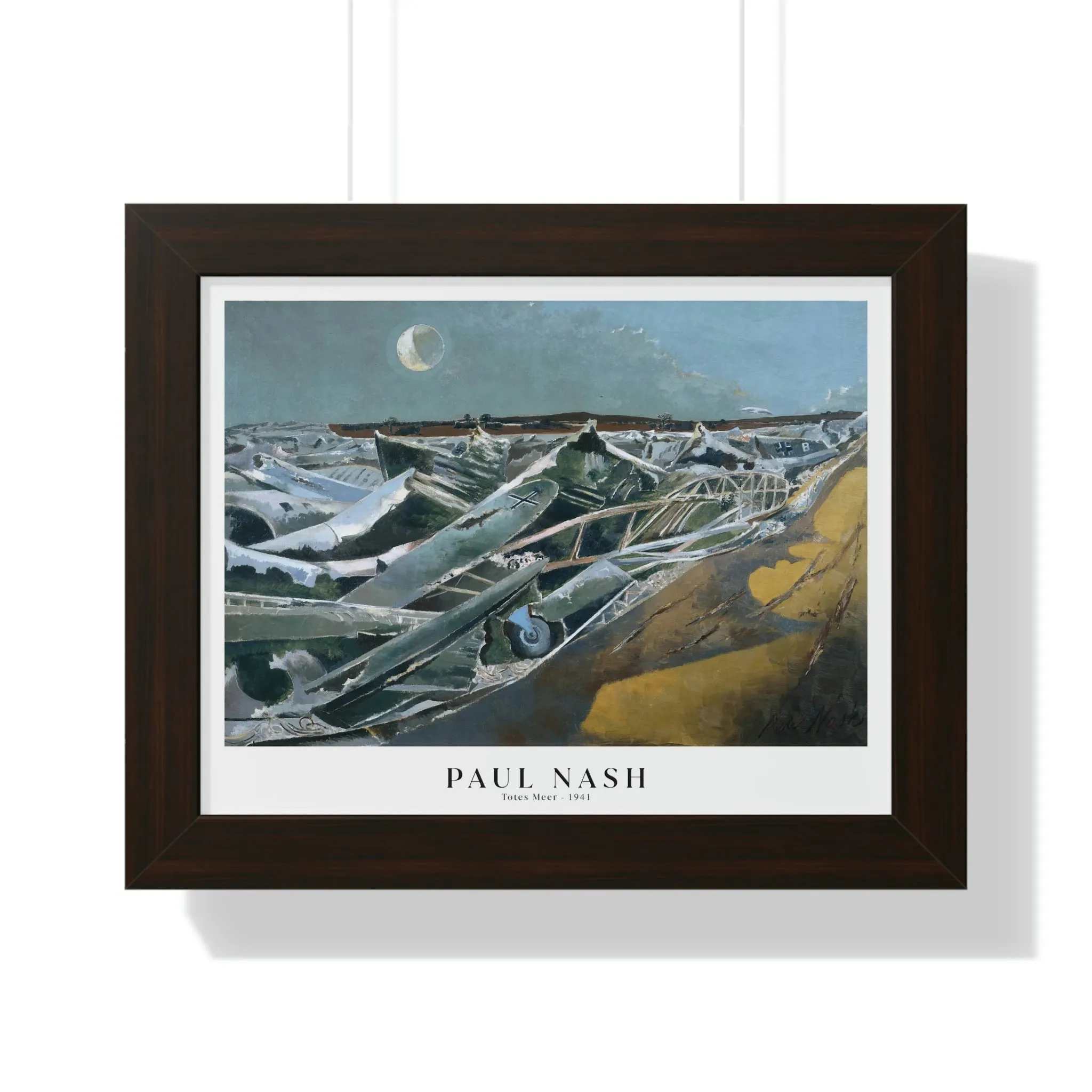 Paul Nash - Totes Meer - Framed Print