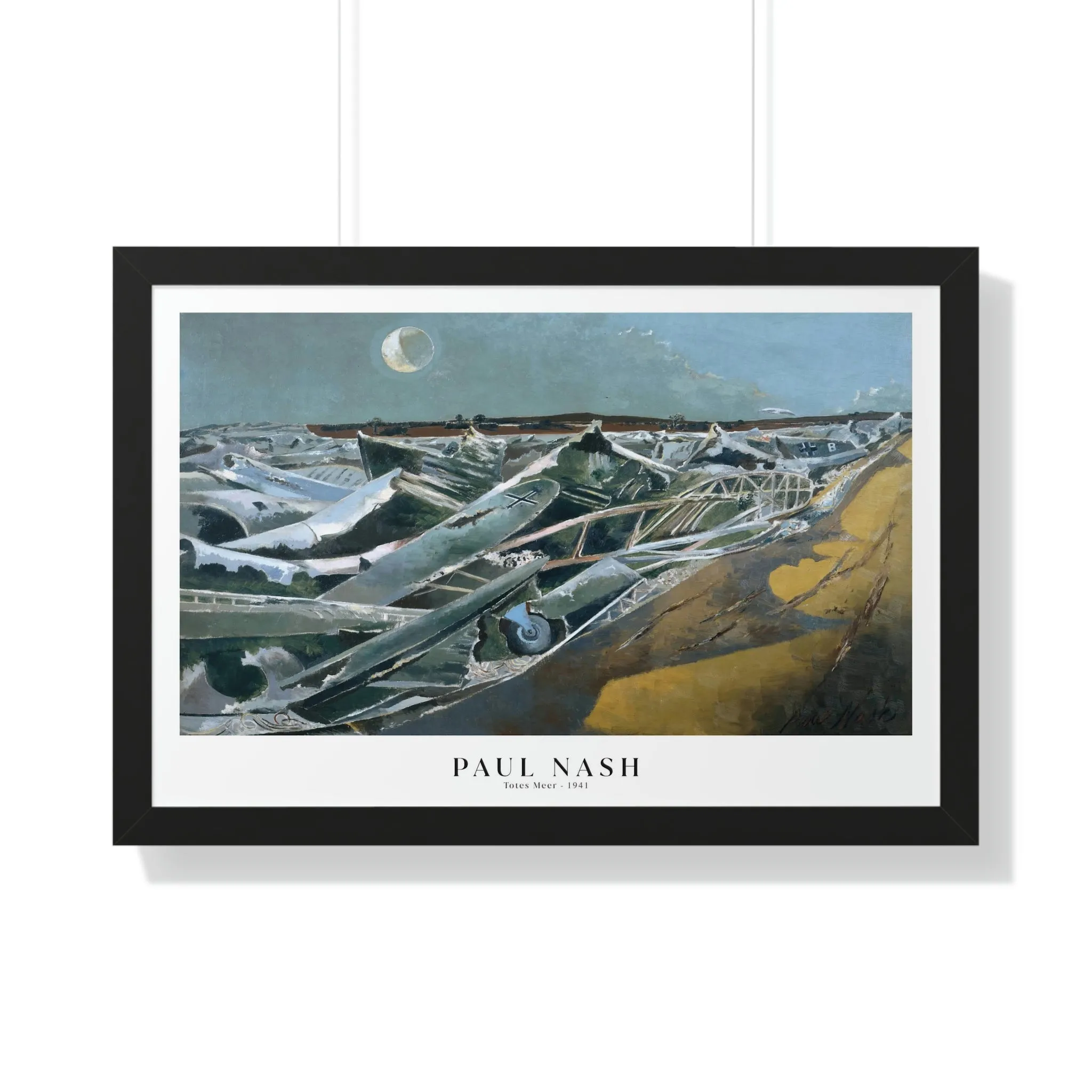 Paul Nash - Totes Meer - Framed Print