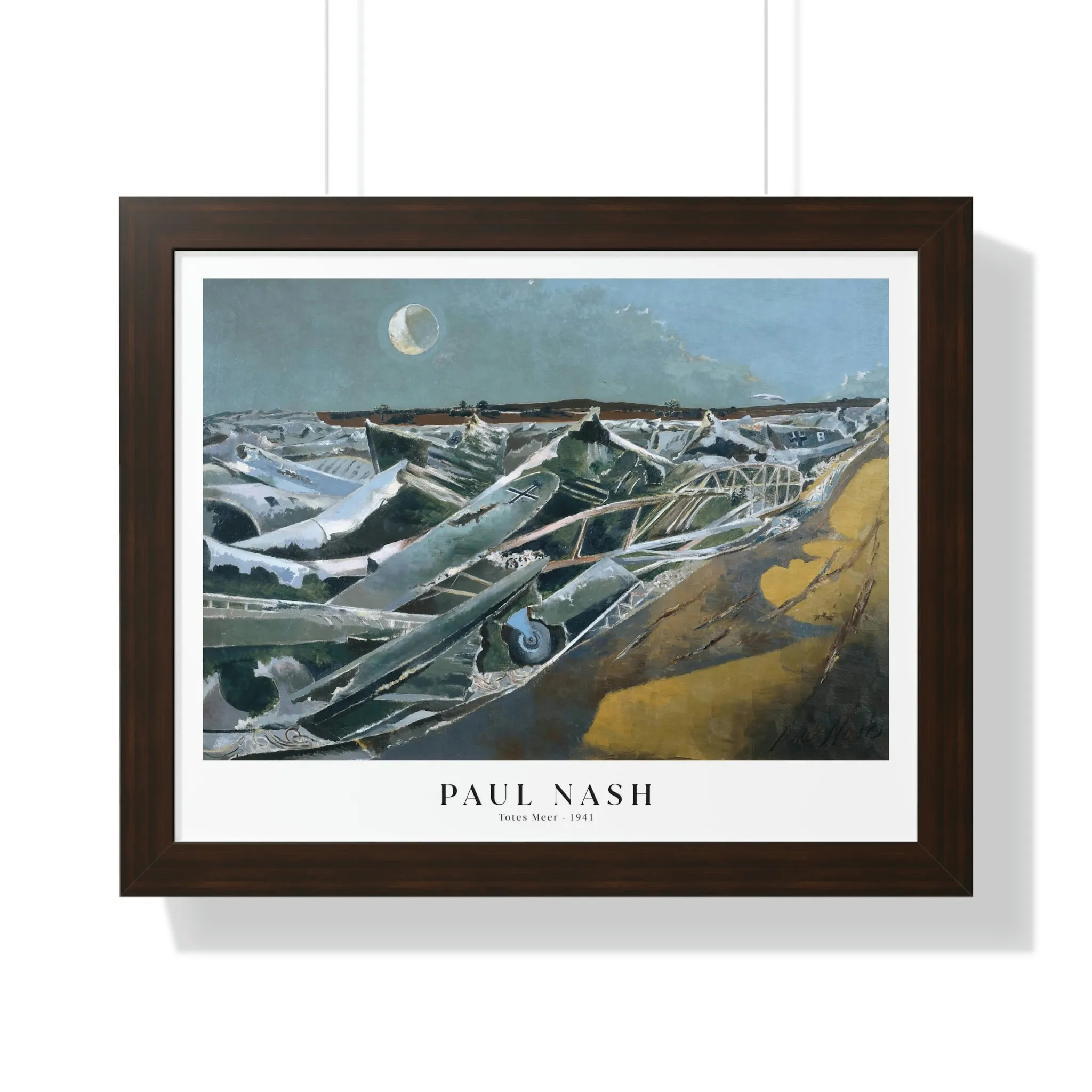 Paul Nash - Totes Meer - Framed Print