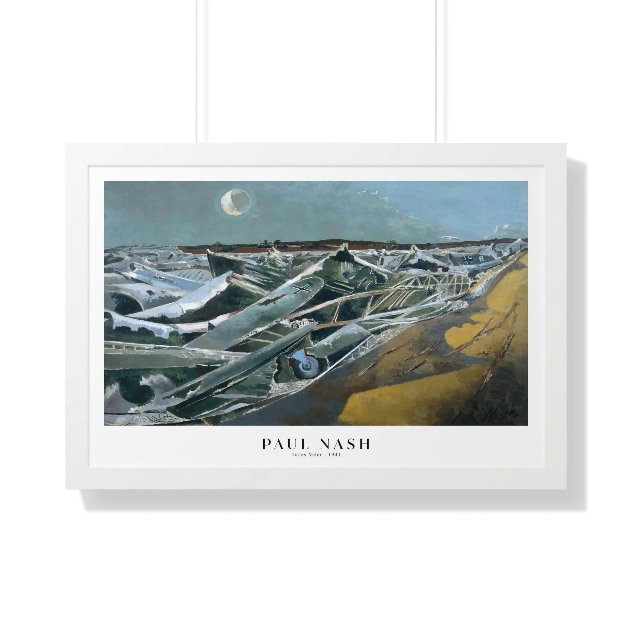 Paul Nash - Totes Meer - Framed Print