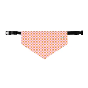 Peachy Checkered Collar-Bandana