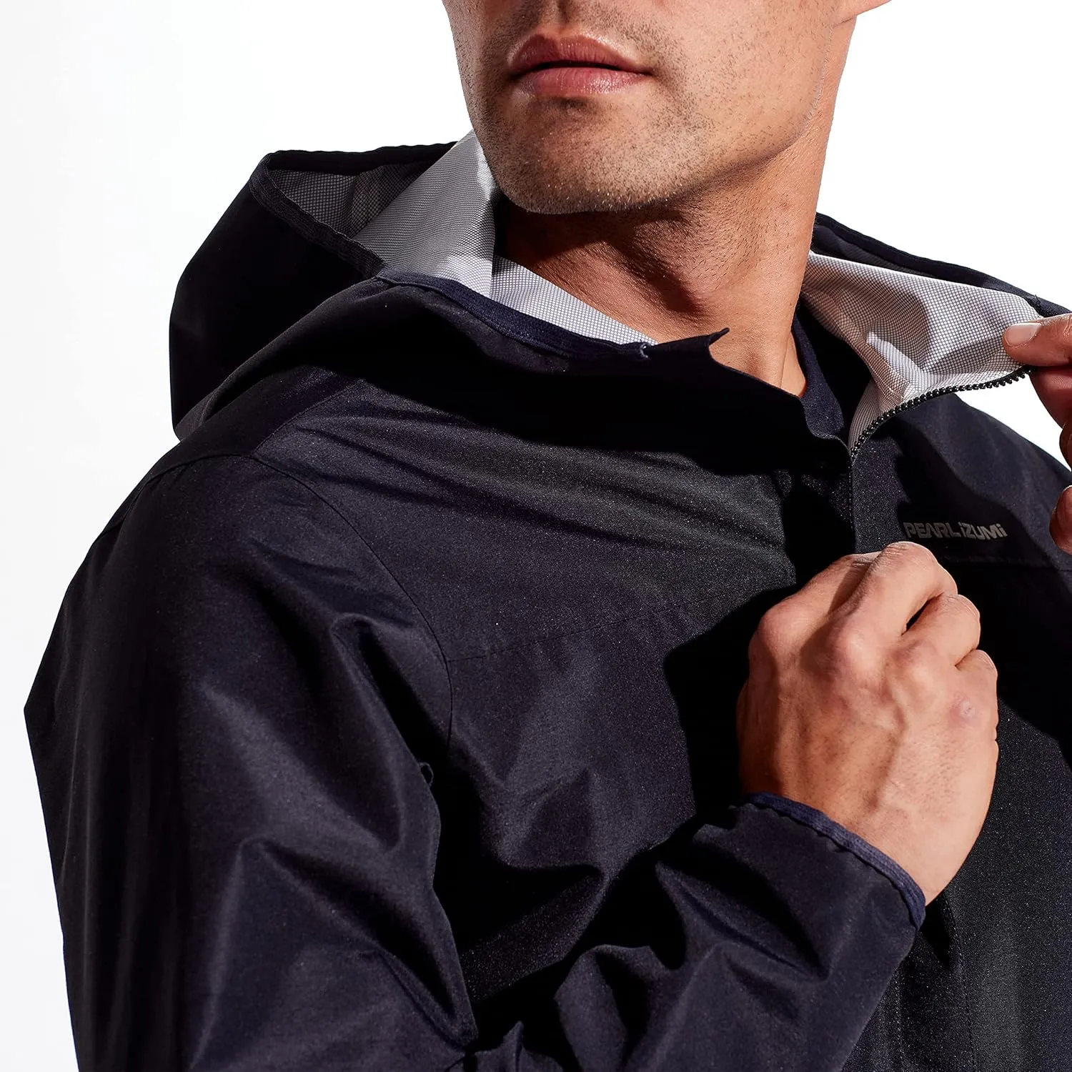 PEARL IZUMI Men's Canyon 2.5 Layer Waterproof Fabric Rain Jacket, Length, Breathable Material with Hood for Full Protection