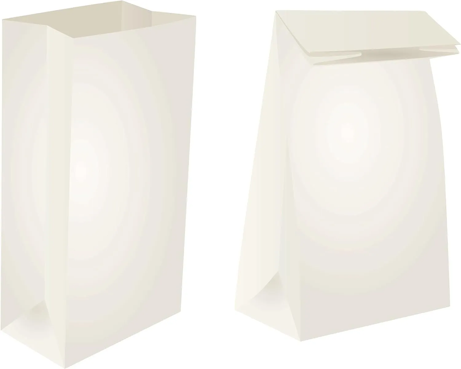 Perfect Stix 6lb White Paper Bags-Lunch Bags, Craft Bags, Grocery Bags- Pack of 500ct