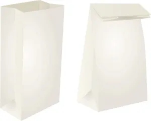 Perfect Stix 6lb White Paper Bags-Lunch Bags, Craft Bags, Grocery Bags- Pack of 500ct