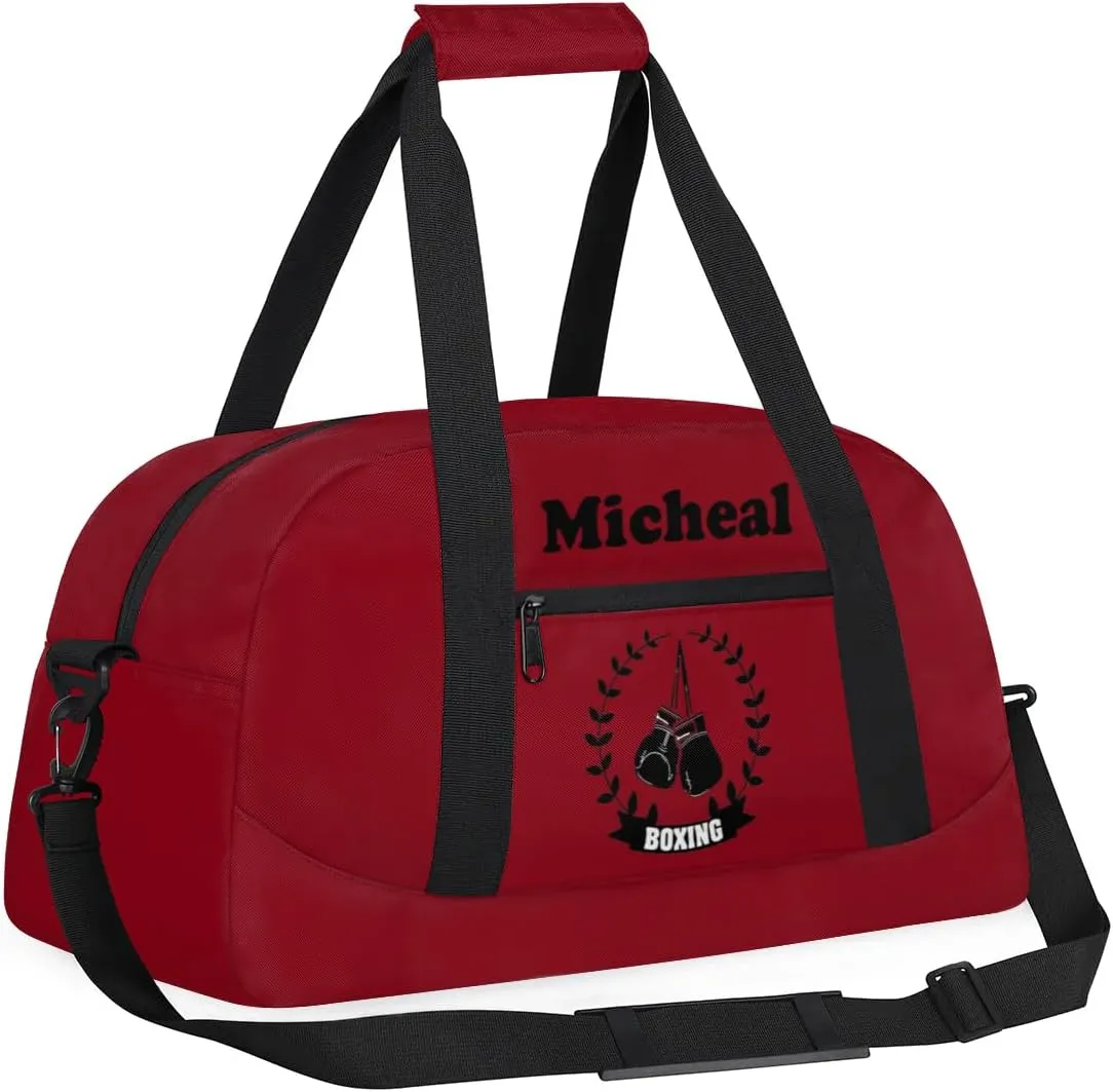 Personalized Boxing Duffel Bag for Boys, Custom Gym Bag Overnight Bags for Travel Weekender Practice