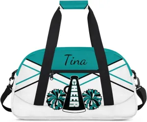Personalized Gym Bag Duffel Bag for Girls, Custom Cheerleader Bag Overnight Bags for Gymnastics Travel Weekender Practice Cheering Horn