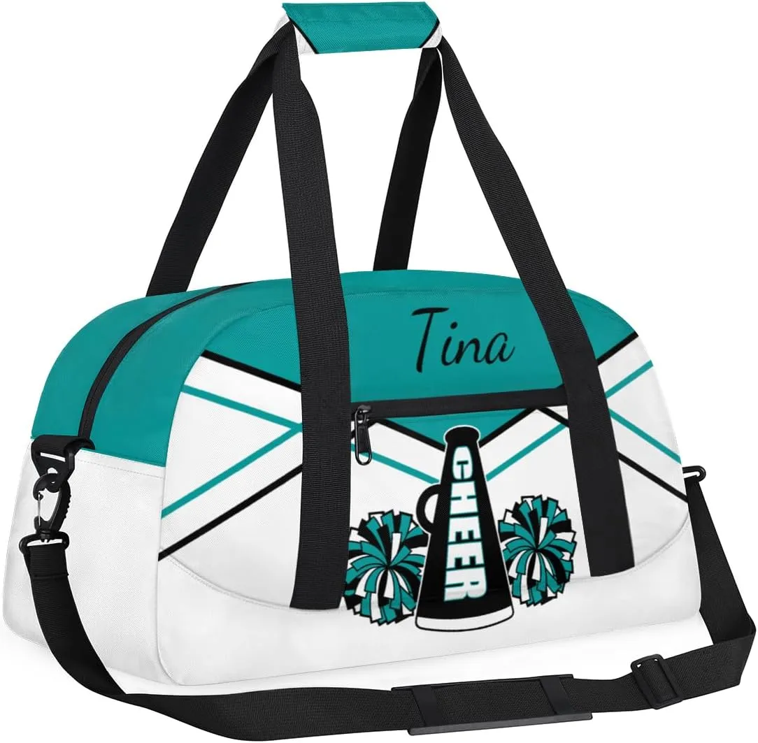 Personalized Gym Bag Duffel Bag for Girls, Custom Cheerleader Bag Overnight Bags for Gymnastics Travel Weekender Practice Cheering Horn