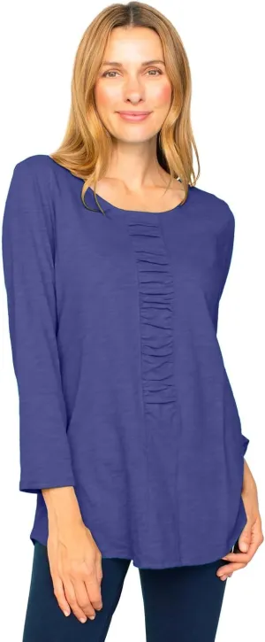 Peruvian Cotton Pebble Ruched Shaped Tee Habitat Shirt