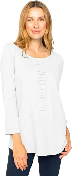 Peruvian Cotton Pebble Ruched Shaped Tee Habitat Shirt