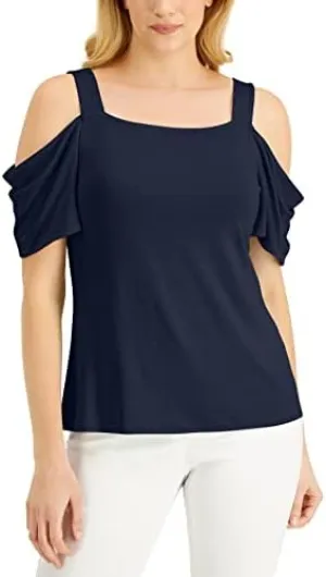 Petite Cold Shoulder Top