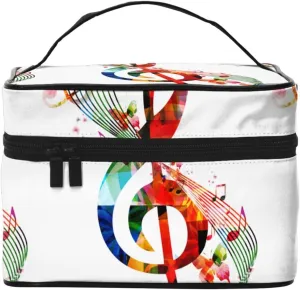 Peynir Musical Notes Rhythm Women Makeup Case Large Travel Cosmetic Bag Waterproof Toiletry Storage Bag