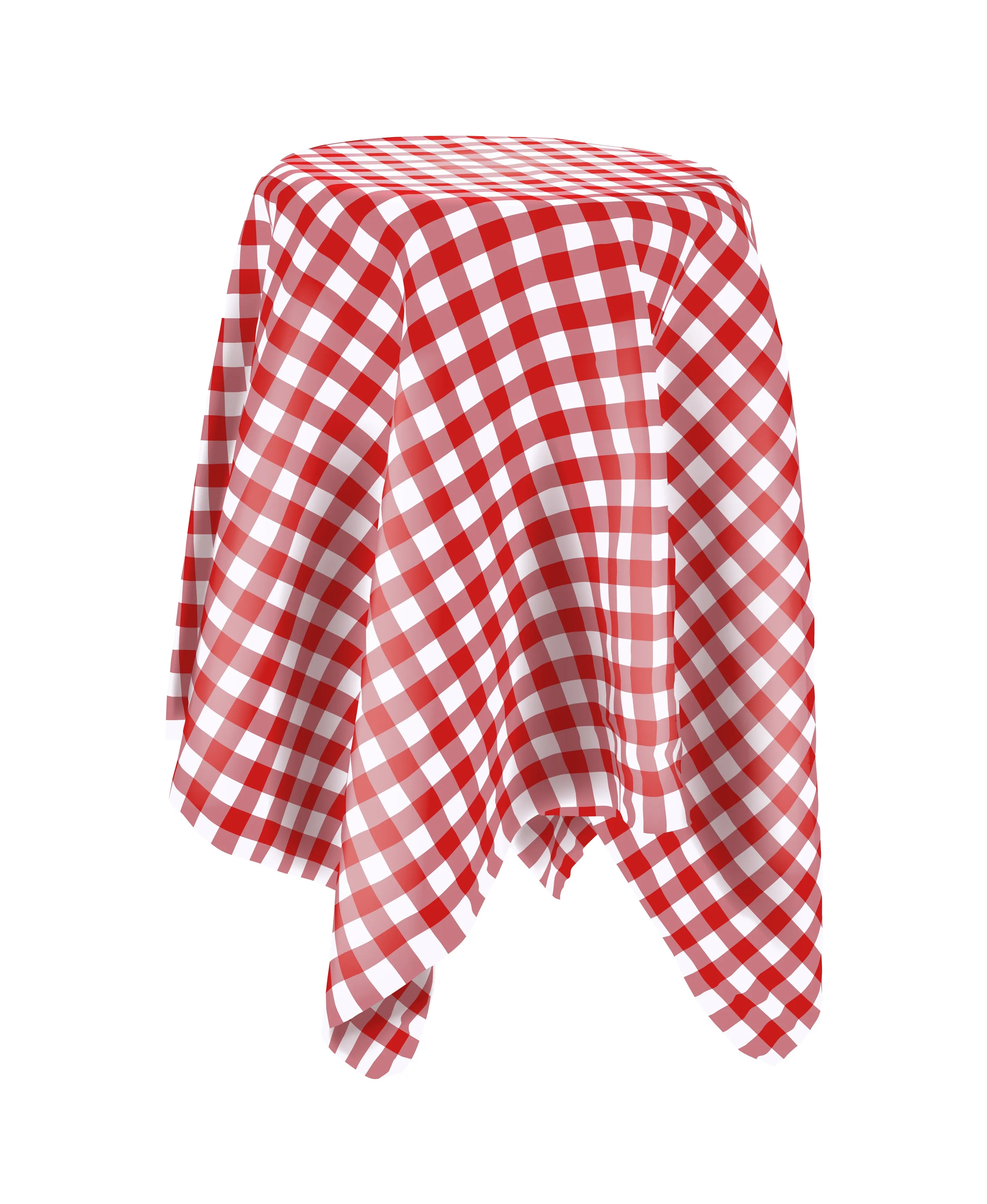 Picnic Checkered Tablecloths | Gingham Table Linens  | 100% Polyester | 1x1 Square |