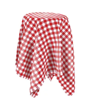 Picnic Checkered Tablecloths | Gingham Table Linens  | 100% Polyester | 1x1 Square |