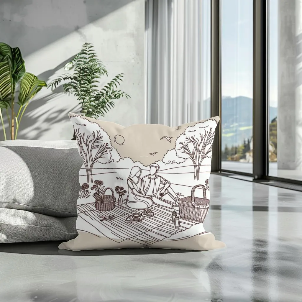 Picnic Moments Cotton Cushion