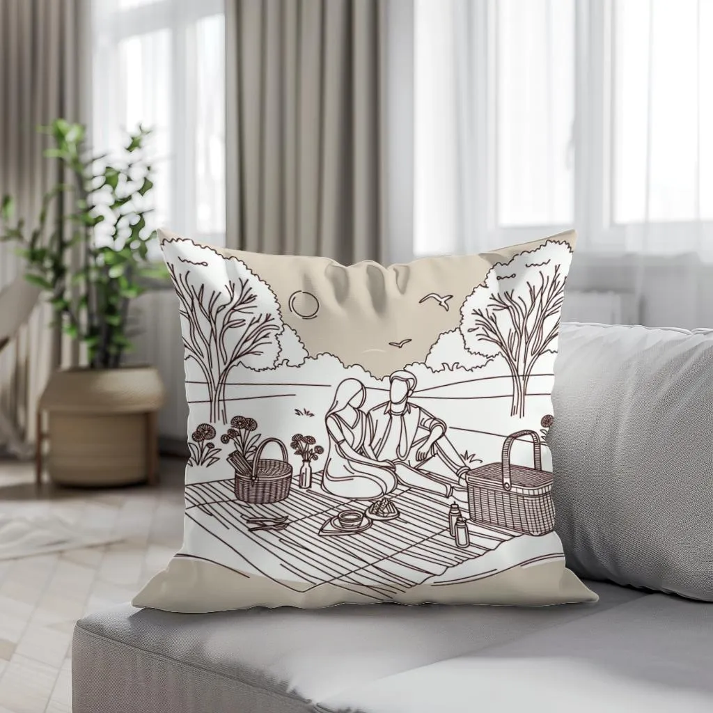 Picnic Moments Cotton Cushion