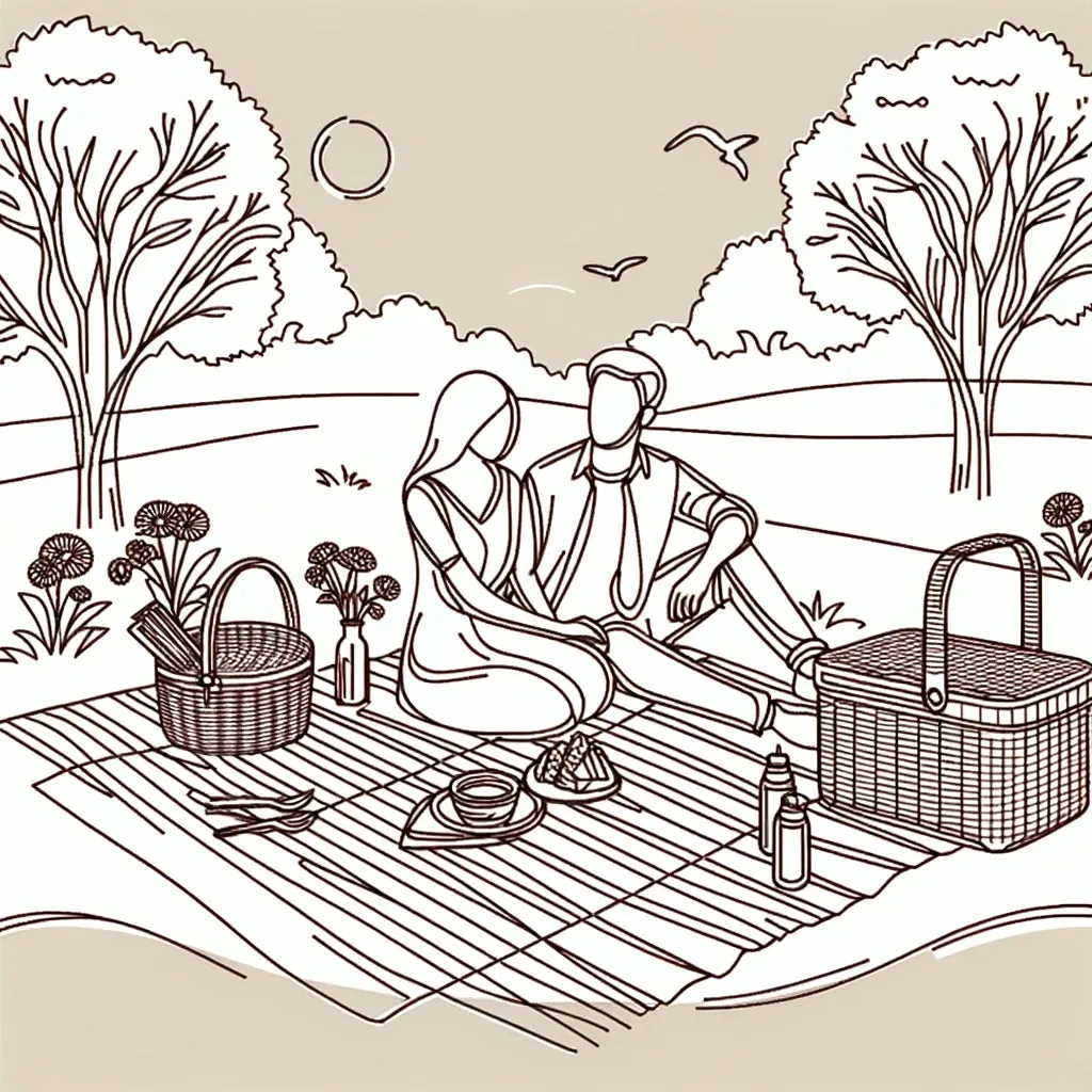 Picnic Moments Cotton Cushion