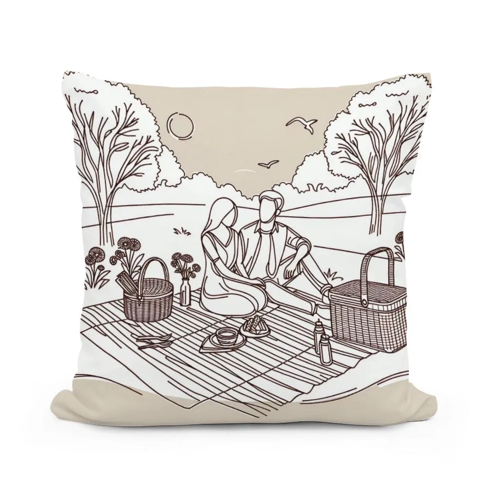 Picnic Moments Cotton Cushion