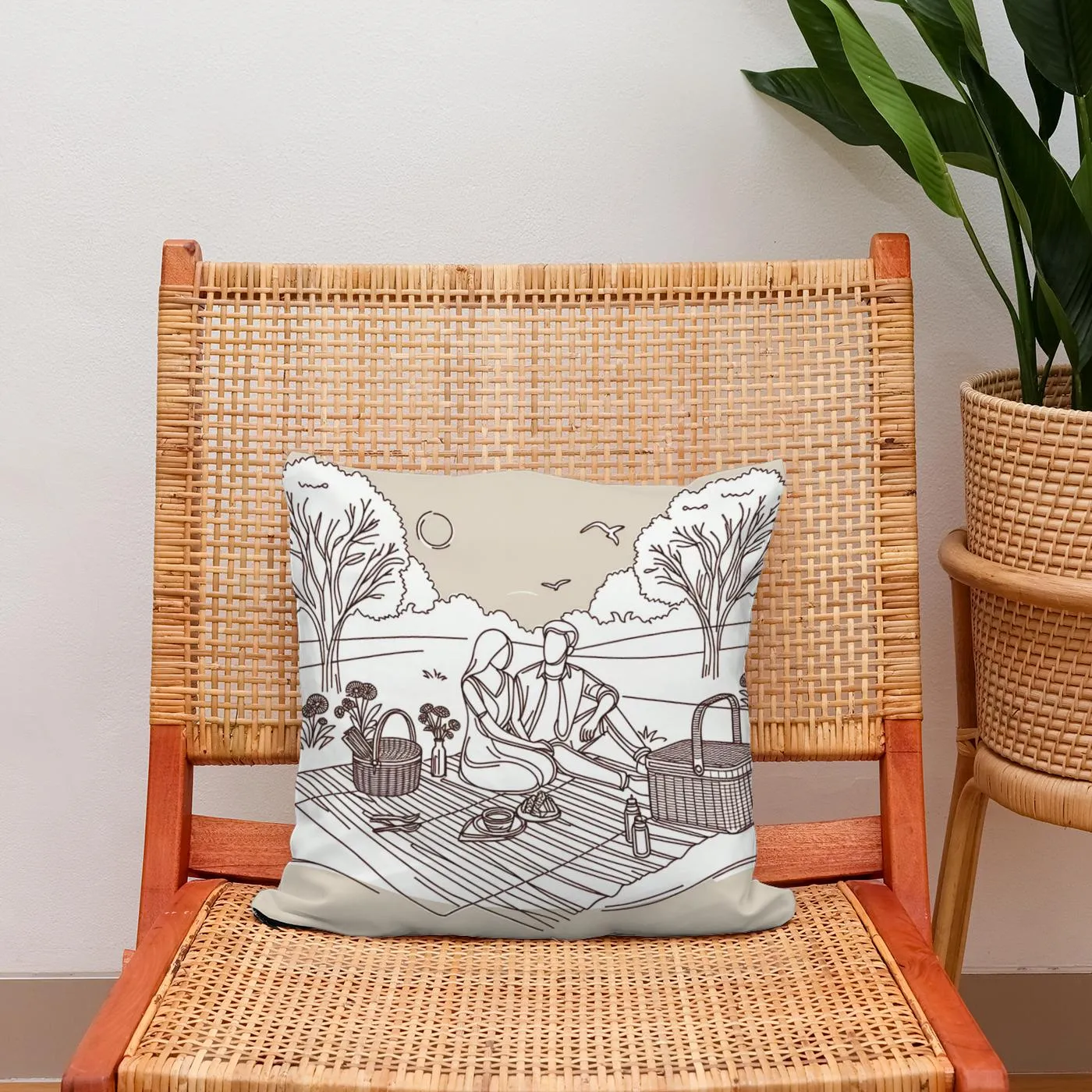 Picnic Moments Cotton Cushion
