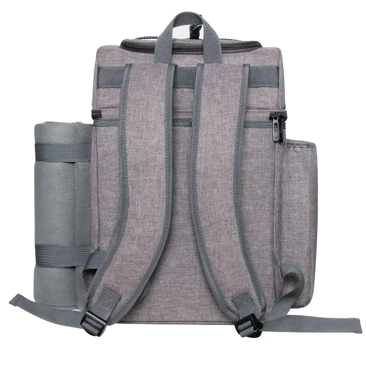 Picnic Set Backpack with Insulated Cooler for Two