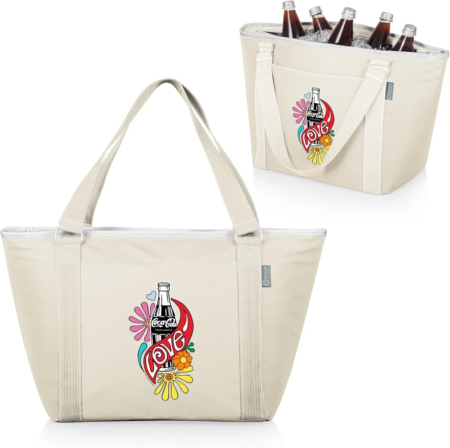 PICNIC TIME Coca-Cola Unity Love Topanga Tote Cooler Bag, Soft Cooler Bag, Picnic Cooler