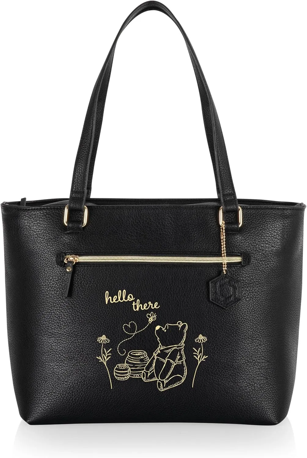 PICNIC TIME Disney Lilo & Stitch Uptown Cooler Tote Bag, Insulated Lunch Bag, Stylish Beach Bag Soft Cooler, (Black)