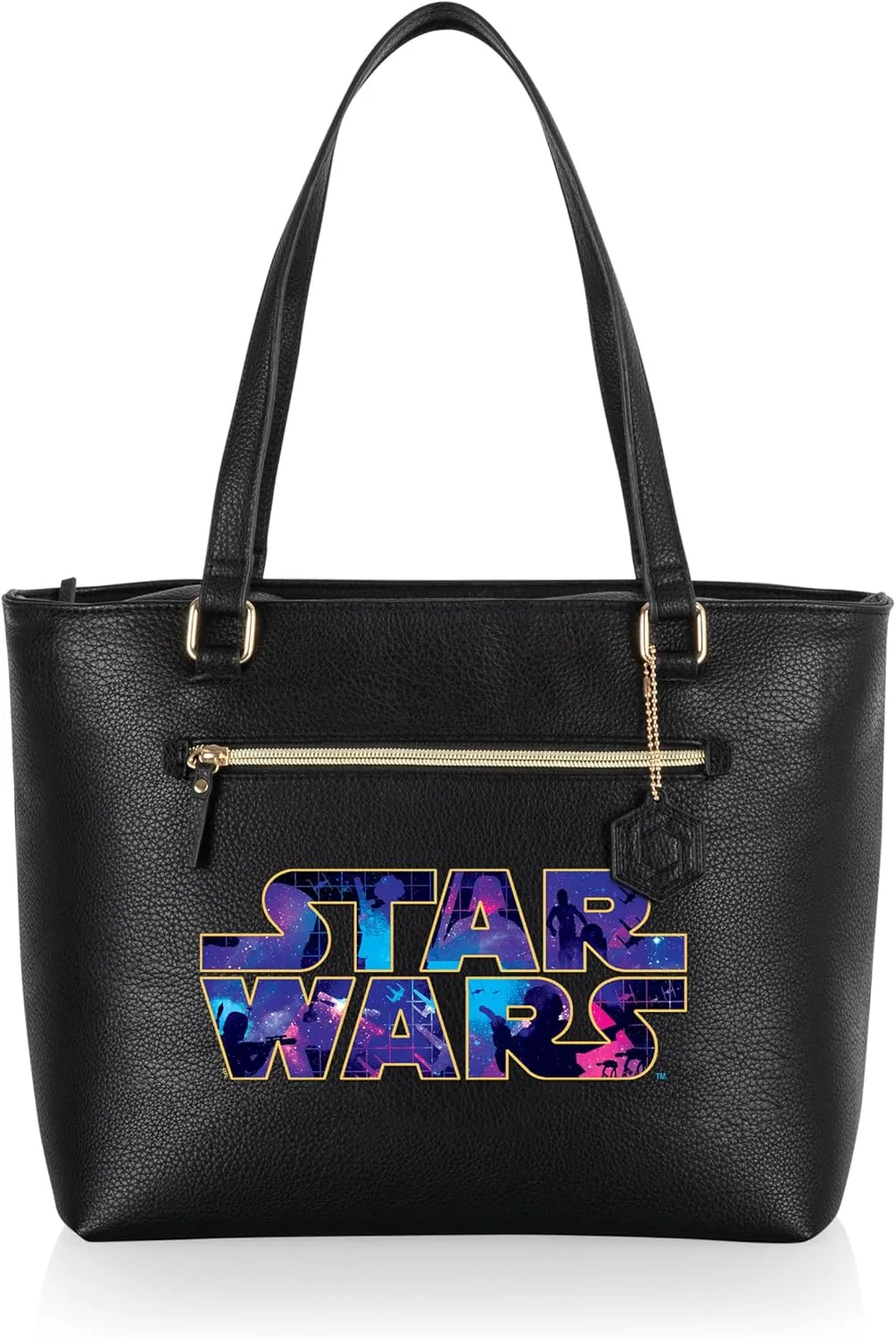 PICNIC TIME Disney Lilo & Stitch Uptown Cooler Tote Bag, Insulated Lunch Bag, Stylish Beach Bag Soft Cooler, (Black)