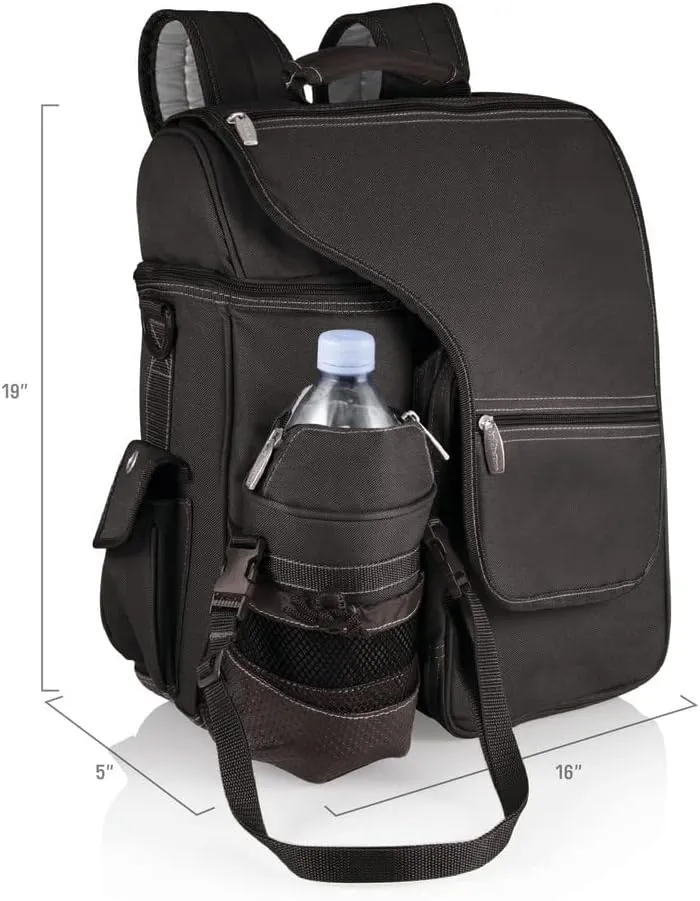 PICNIC TIME NCAA Iowa Hawkeyes Turismo Backpack Cooler with Water Bottle Carrier - Soft Cooler Backpack - Travel Cooler Bag