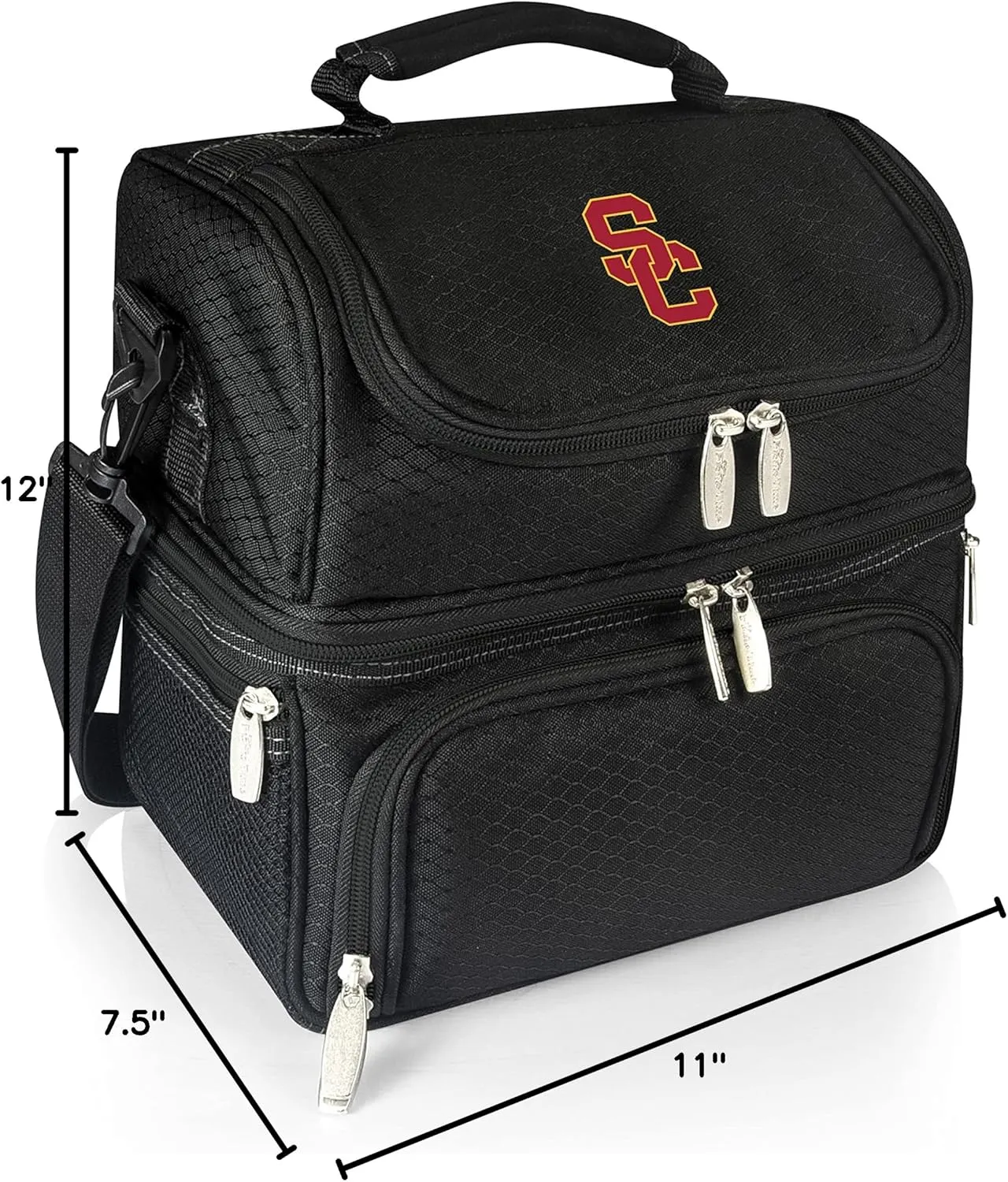 PICNIC TIME NCAA Nebraska Cornhuskers Pranzo Lunch Bag - Insulated Lunch Box with Picnic Set - Lunch Cooler Bag