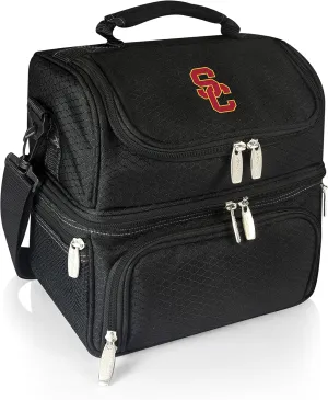 PICNIC TIME NCAA Nebraska Cornhuskers Pranzo Lunch Bag - Insulated Lunch Box with Picnic Set - Lunch Cooler Bag
