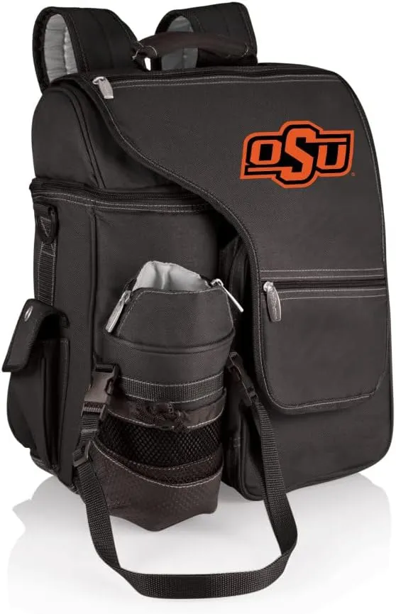 PICNIC TIME NCAA Oklahoma State Cowboys Turismo Backpack Cooler with Water Bottle Carrier - Soft Cooler Backpack - Travel Cooler Bag