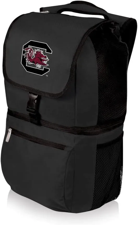 PICNIC TIME NCAA South Carolina Gamecocks Zuma Backpack Cooler - Soft Cooler Backpack - Lunch Cooler, (Black)
