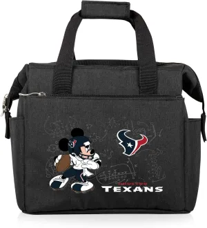 PICNIC TIME NFL Mickey Mouse On The Go Lunch Bag - Soft Cooler Lunch Box - Insulated Lunch Bag, (Black)