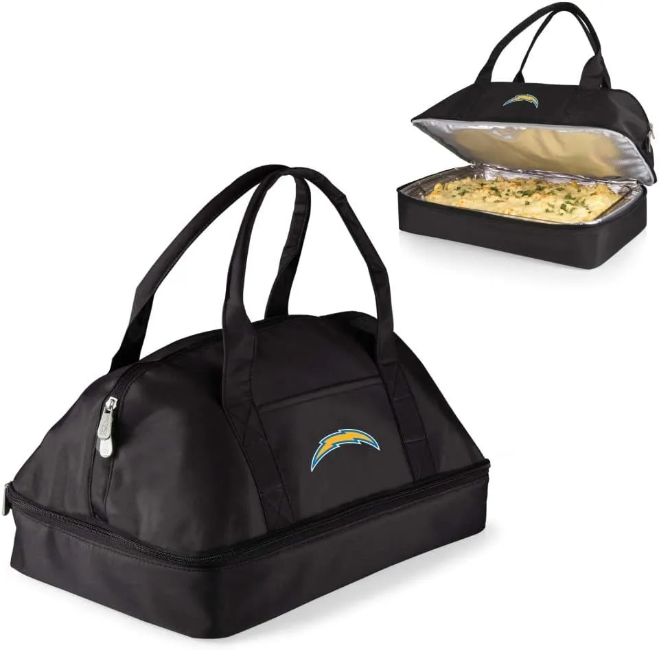 PICNIC TIME NFL Potluck Casserole Carrier, Insulated Thermal Food Carrier, Insulated Casserole Carrier, (Black)