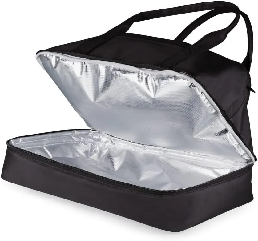 PICNIC TIME NFL Potluck Casserole Carrier, Insulated Thermal Food Carrier, Insulated Casserole Carrier, (Black)