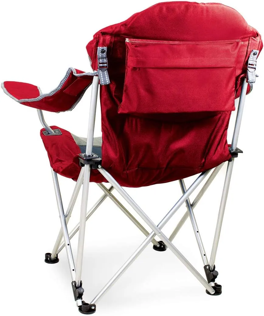 Picnic TIME Reclining Camp Chair, Beach Chair for Adults, Sports Chair with Carry Bag