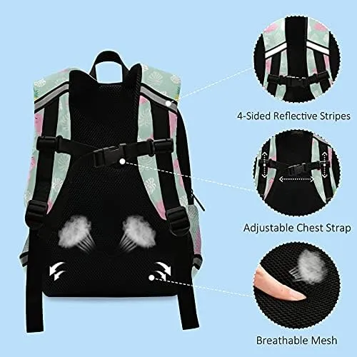 Pink Dinosaur With Pineapple Kids Backpack for Toddlers, Small Backpack for Kids School Travel Bag Picnic Meal Bag for Boys Girls