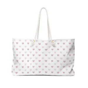 Pink Hearts Weekender Bag