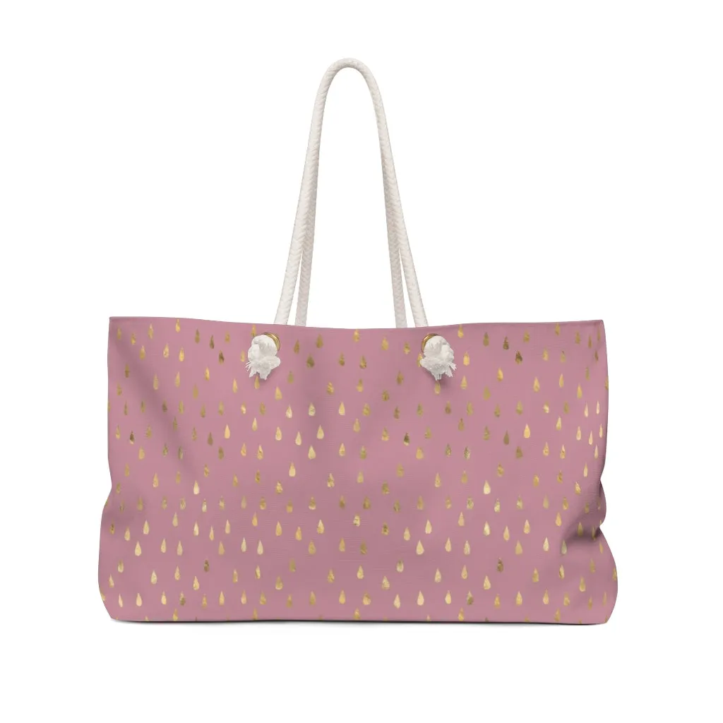 Pink Raindrops Weekender Bag