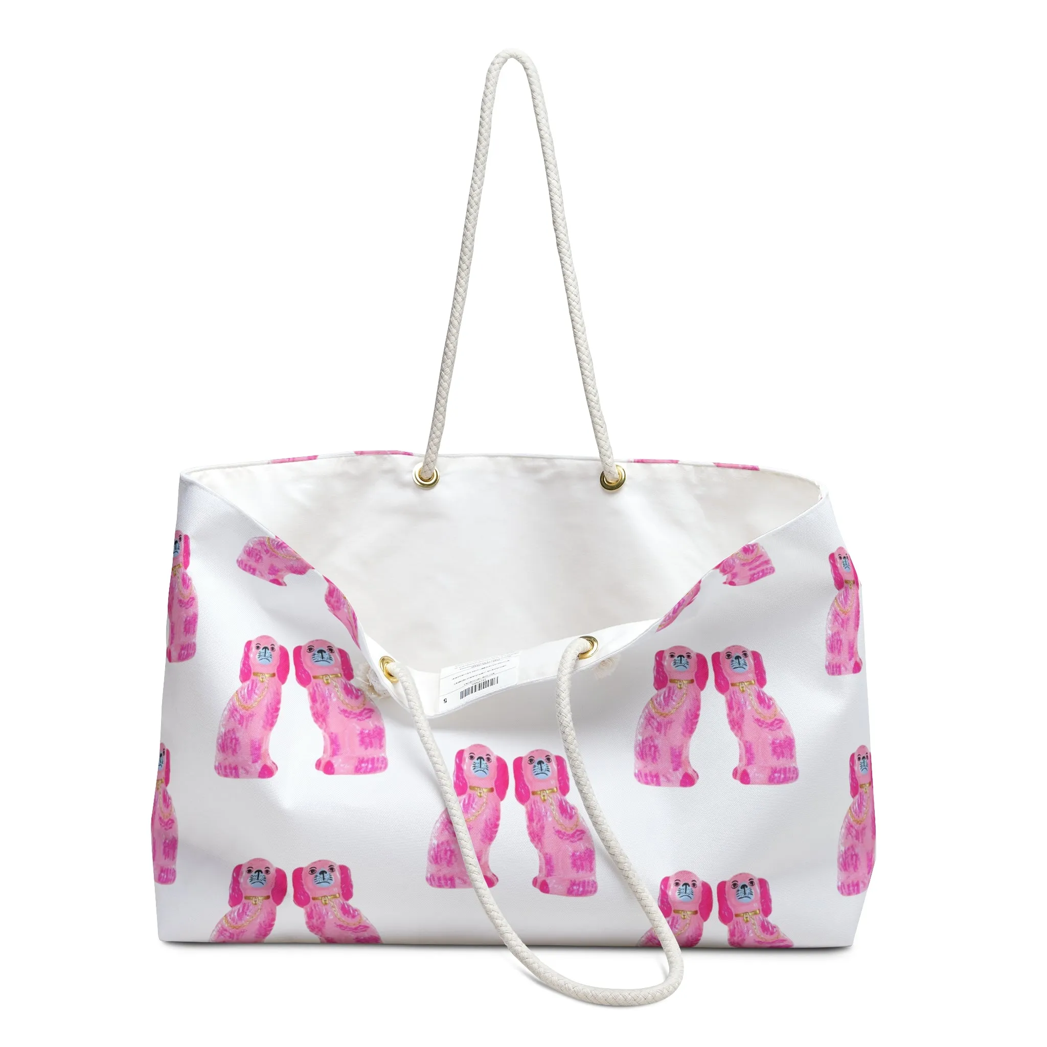 Pink Staffie Weekender Bag