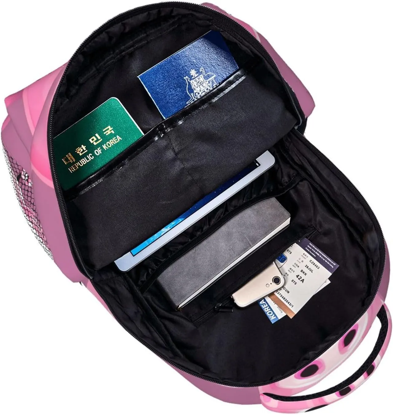 Pinks Cute Pigs Print Laptop Backpack Stylish Bookbag College Daypack Travel Business Work Bag For Men Women