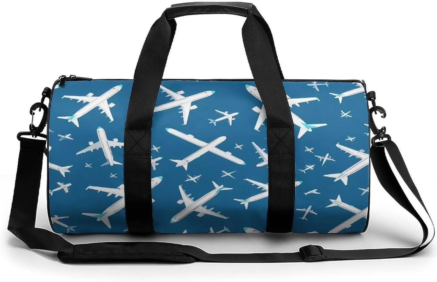 Plane Aircraft Airplane Jet Gym Bag Print Duffle Bag Weekender Travel Overnight Bag Sports Bag for Men Women Gym Swimming Yoga