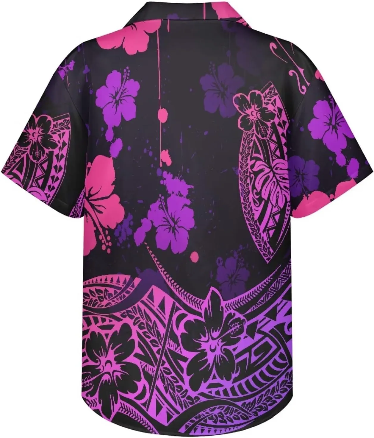Polynesian Couple Matching Hawaiian Luau Party Outfit Set Polynesian Samoan Puletasi Print Dress and Men's Shirt